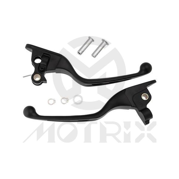 Black hand control lever kit fits 2021 touring (Except 23-later FLHXSE, FLTRXSE) and trike models. Material: aluminum