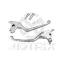 Chrome hand control lever kit fits '14-'16 touring models equipped with hydraulic clutch. Not fit TRIKE models. Material: Aluminum