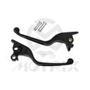 Slot hand lever set matte black for HARLEY SOFTAIL 18-UP. Material: Aluminum