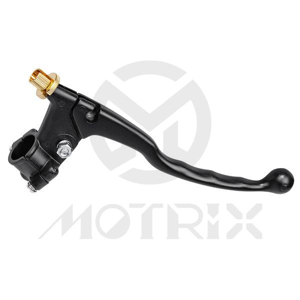 Clutch lever for KAWASAKI KE/KI/KDX, YAMAHA XT/DT/TT, SUZUKI TS/DR/PE assembly split with mirror mount