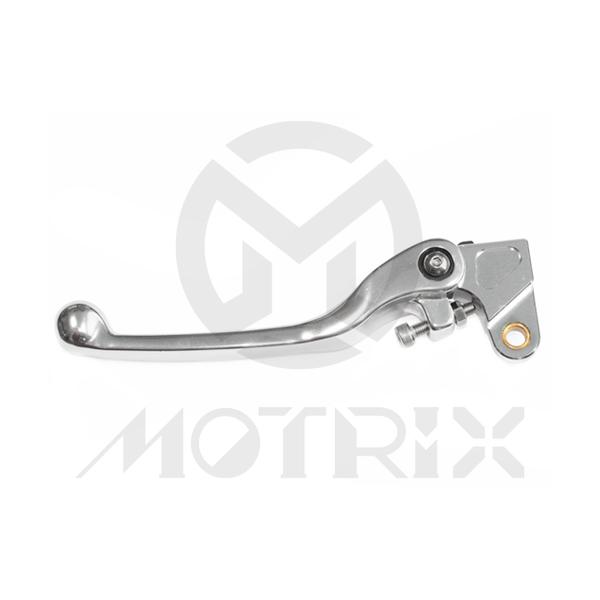 Forged clutch lever for KAWASAKI KX 65, KX 80, KX 85, KX 100, KX 125, KX 250, KX 500, SUZUKI RM 65, RM 100, RM-Z 250, HONDA CRF250, CR500 2 way flex silver