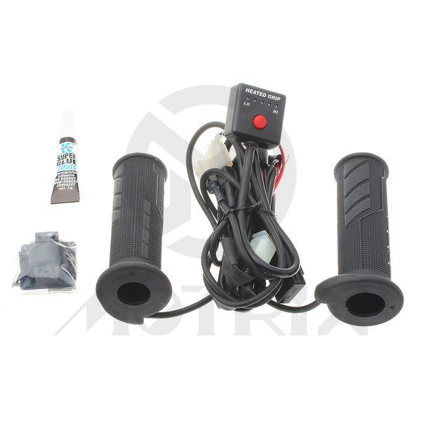 Heated grip fits (1'', 7/8'') with E type switch. L: 120mm