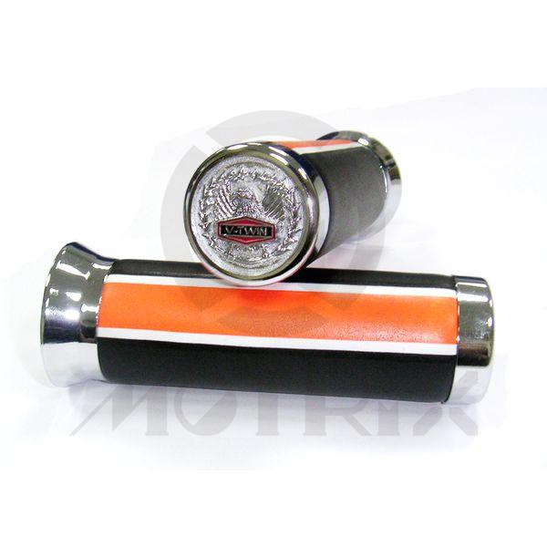 Leather grips, eagle end. L: 135mm fits (7/8'', 1'')