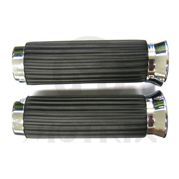 Custom foam grips, chrome end. L: 135mm fits (7/8'', 1'')