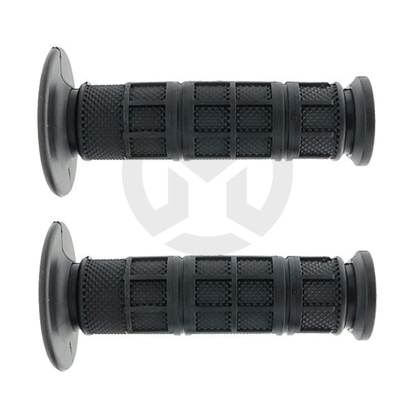 MX grips waffle/knurl, 125mm. Black