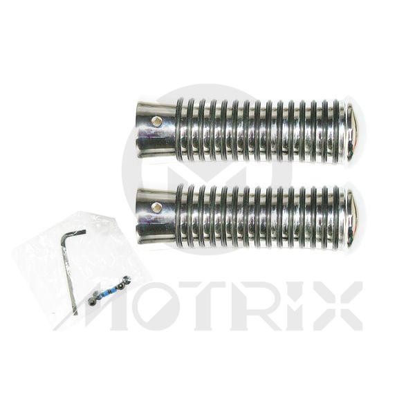 Chrome SUNDANCE grips lined with rubber rings