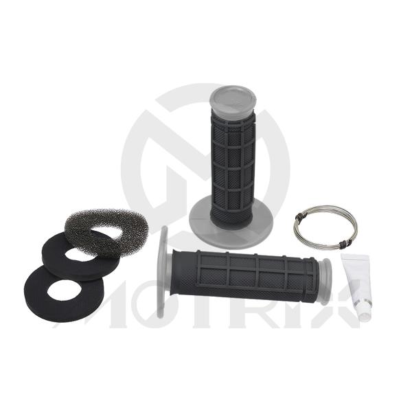 MX grips kits. Black body with grey flange