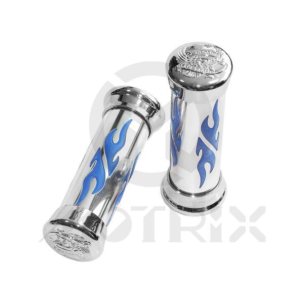 Alloy grips with 4 fire mark & eagle chrome end