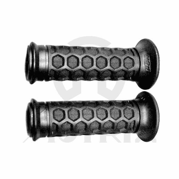 Black super soft handle grips for racing / sport bike, special rubber