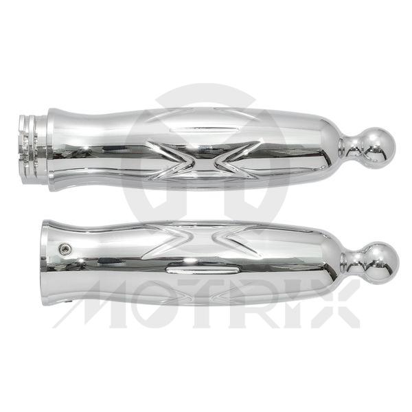 Alloy grips chrome. L: 160mm fits (1'', 1'')