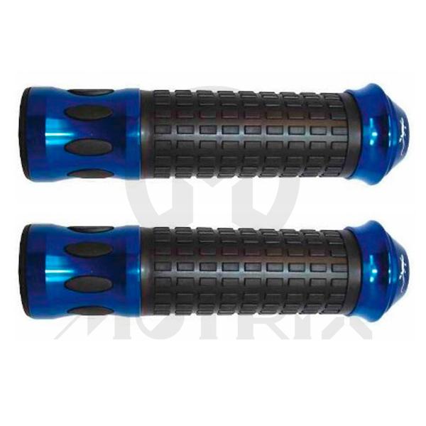 Rubber grip with darker blue circle. L: 125mm fits (7/8'', 1'')