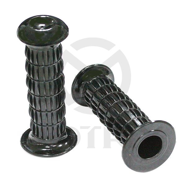 Grip classic Kawasaki style black fits (7/8'', 1''), with close end