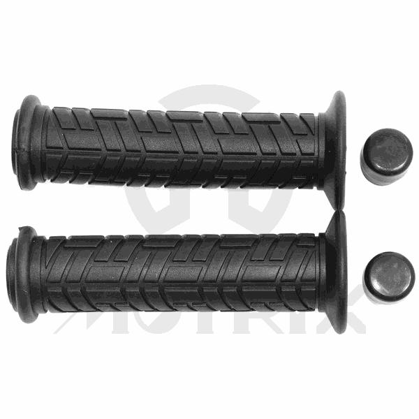 Rubber grips with open end. L: 130mm fits (7/8'', 1'')
