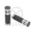Black rubber grip with silver ring. L: 120mm