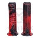 Motorcycle grips, open end. L/128mm, 7/8"+1". Material: TPR