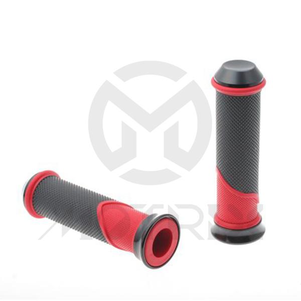 Rubber grips with black bar end. L: 125mm