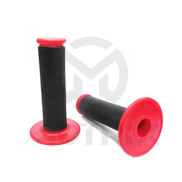 Rubber grips with 2 colors(Black/Red). L: 120mm fits (7/8'', 1'')