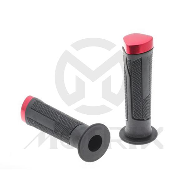 Rubber grips with alloy close end. L: 130mm