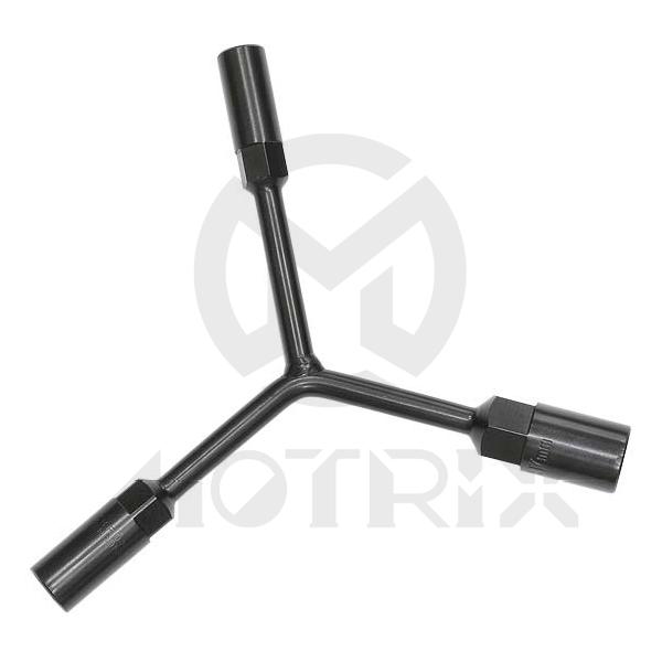 [84-09313] 3 way Y-wrench socket chrome vanadium 10/12/14mm black