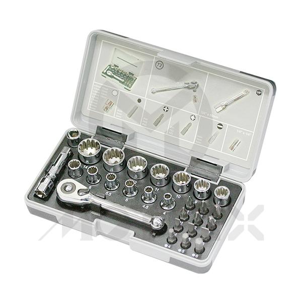 [84-09412C] 28pcs bit ratchet & socket set