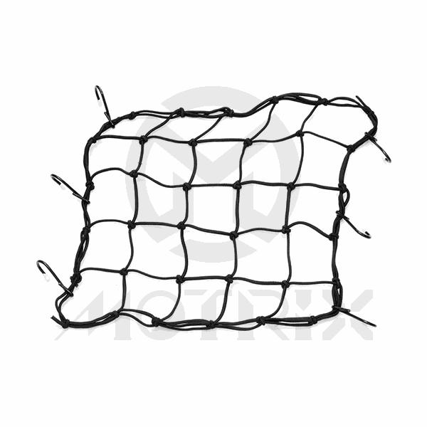 [84-17002] Cargo net black 15 inch*15 inch, 6 steel hooks