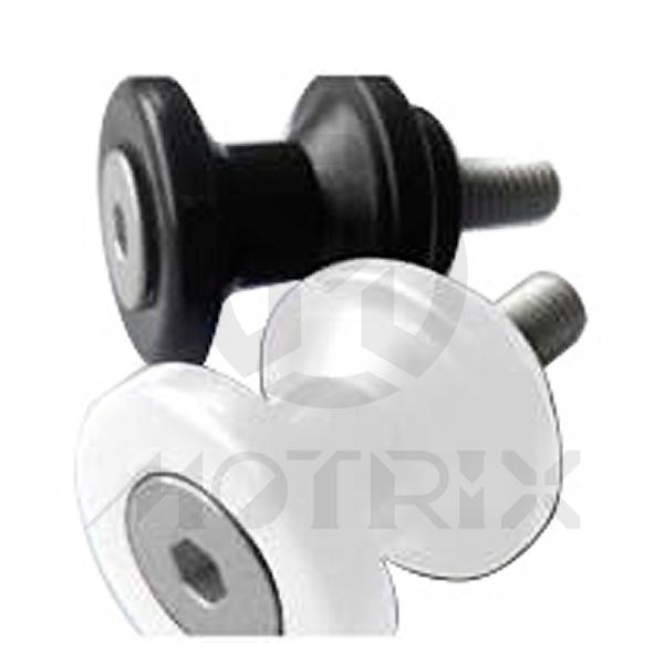 Motorcycle swingarm spools, plastic, white