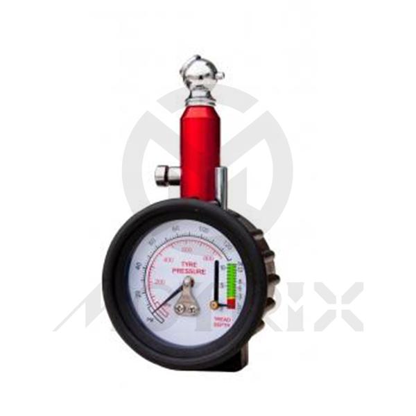 [84-21505] 2 inch 2 in 1 delux tire pressure gauge with tread depth