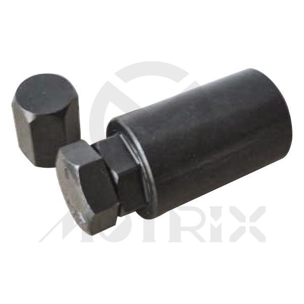 [84-31850] Rotor puller, M28 x 1.0 Right hand internal thread with m14x1.25 Cap , lubricate all areas before use. Applications : honda：trx450r 2004 - 2005, cr250r 1978-1980 , kawasaki：klx110 2003-2007 , suzuki：drz110 2003-2005