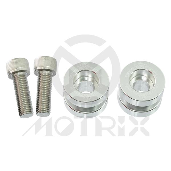 [84-32610] Swingam spools silver for KAWASAKI ZZR600, ZX11R, ZX14R, ER-6F