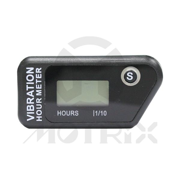 [84-332522] (Black) Vibration activated hour meter max display hours: 99999 hours. Certification: CE, RoHS