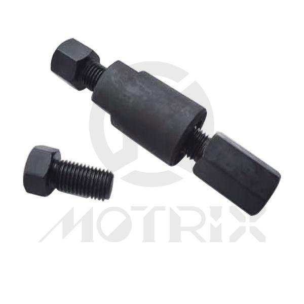 [84-36301] Atv steering knuckle/ball joint separator , consists of a tool body and both types of press bolts to fit honda and yamaha. It allows you without damaging the a-arm, ball joint studs or rubber boots while separating the ball joints from the knuckle body. W