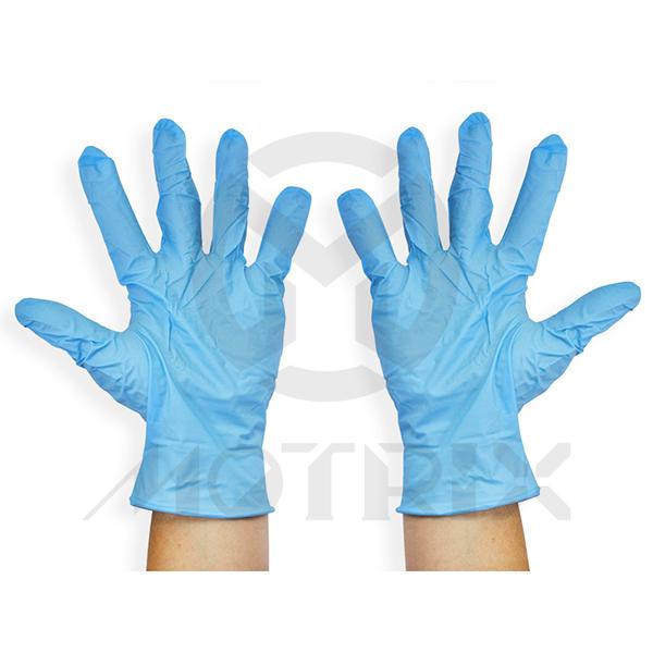 [84-88903] Against oil glove no powder blue size: 9 inch l