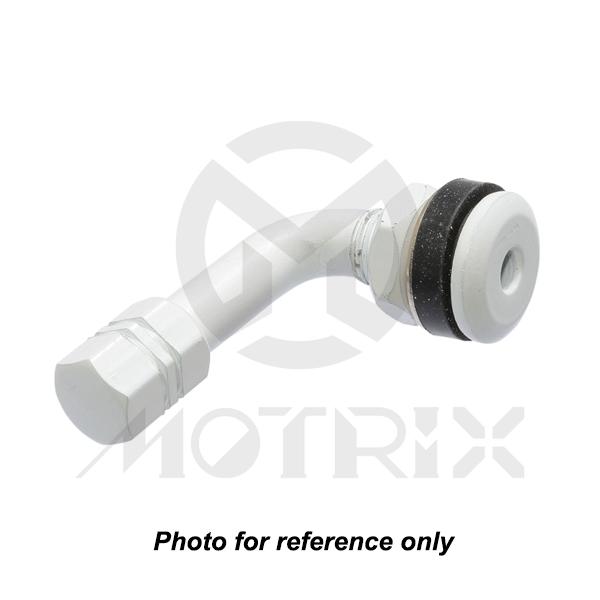 Aluminum tire valve blue with cap right angle