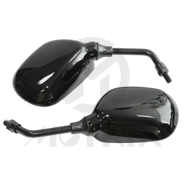 [209-10102A] (Pair) Mirror for universal, mini black fashion style with 8mm thread
