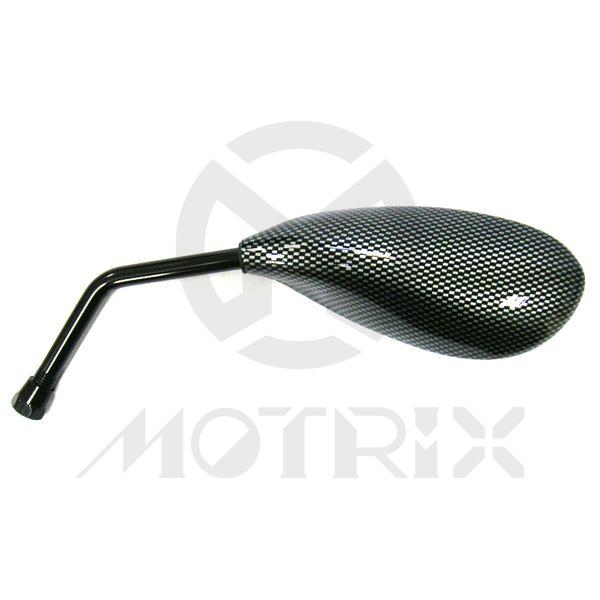 [209-10412] (Pair) Mirror for universal, mini carbon look fashion style. With 10mm thread