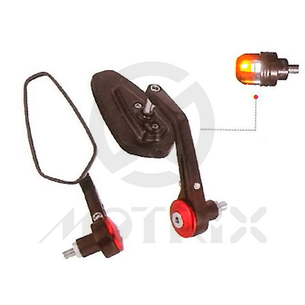 [209-10802] (Pair) Mirror for universal, black (Can add indicator)