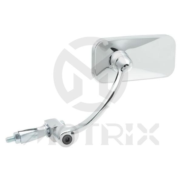 [209-12810] (Pair) Mirror for universal, chrome. Mounting bar end mirrors with true vision mirrors bar end