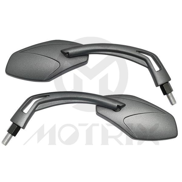 [209-15316] (Pair) Mirror for universal, iron-gray fashion style with 10mm thread