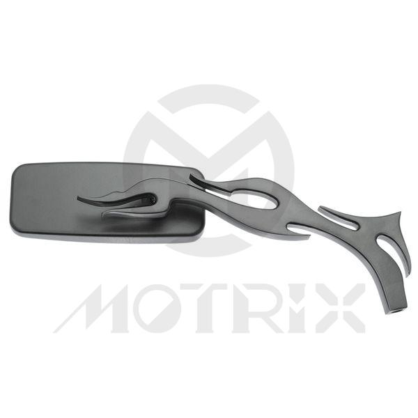 [209-17502] (Pair) Mirror for universal, alloy rectangle, black