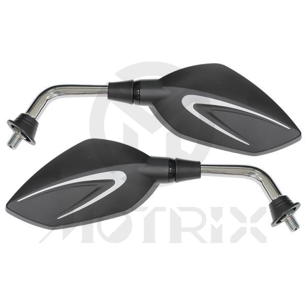 [209-24502] (Pair) Mirror for universal, ABS with 10mm thread