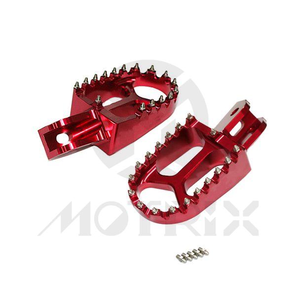 [541-20604BS] Shorty screw type foot pegs for HONDA CRF 230F 03-19, red