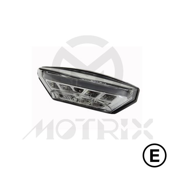 Universal taillight(LED), clear lens, with E-mark