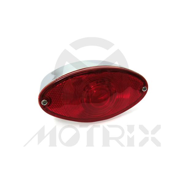 [629-04504] Universal large cat eye taillight, red lens