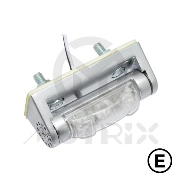 Universal license light(LED), clear lens, with E-mark