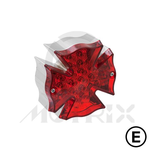 Universal taillight(LED), chrome base, with E-mark
