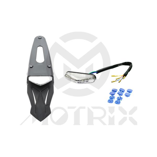 [629-89015] Universal taillight(LED), clear lens with black bracket