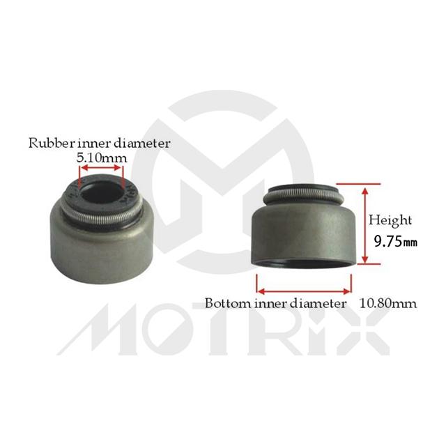 Valve stem seal (material: VITON). Bottom inner diameter 10.8mm  x rubber inner diameter 5.10mm * H 9.75mm