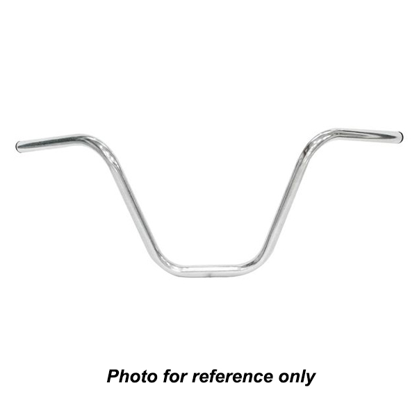 Chrome bar steel ape hangers, plain type, W/32", R/14", P.B/7.5", C.W/5.5"