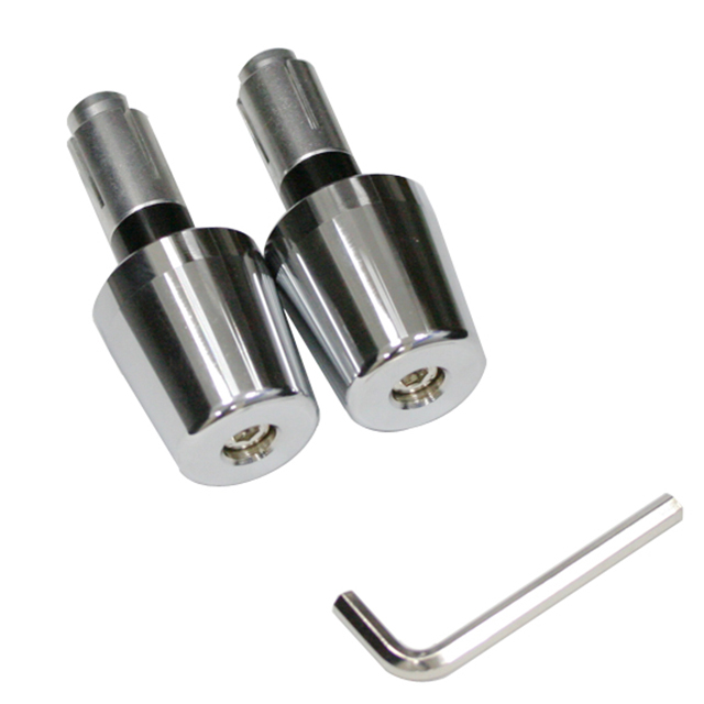 [23-12410] Universal steel bar end silver