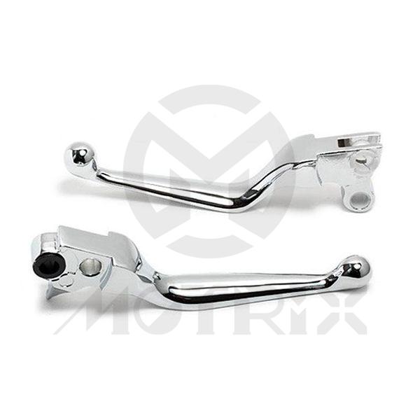 Harley Davidson clutch and brake hand control levers, chrome